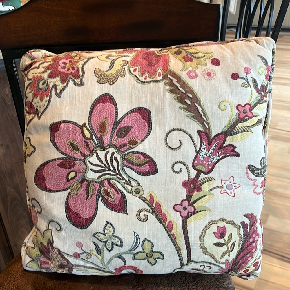 Floral Print Pillow